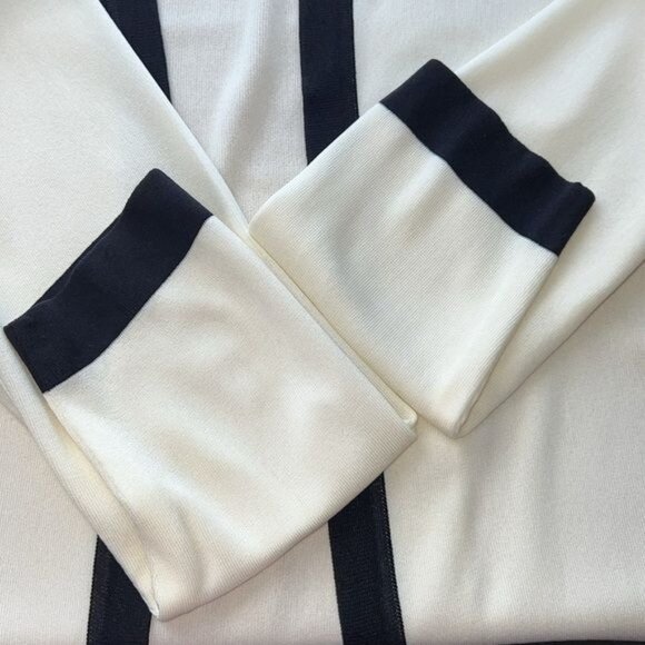 Misook Black & White Colorblock Open Front Cardigan Sweater Womens Size M - Picture 7 of 14